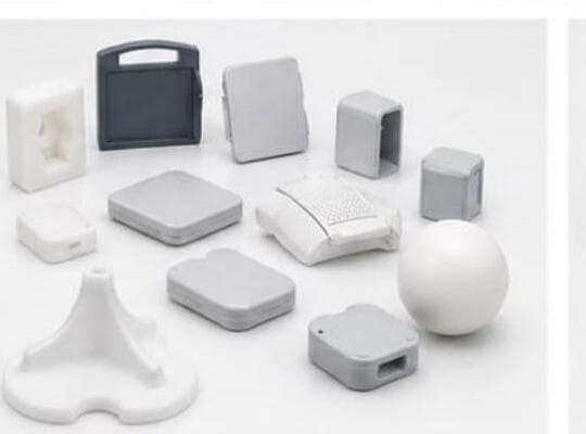 Injection-molded medical device housings and enclosures.